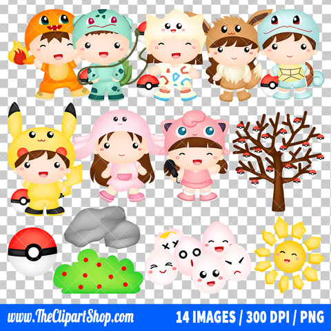 Pokemon Clipart PNG Bundle #3