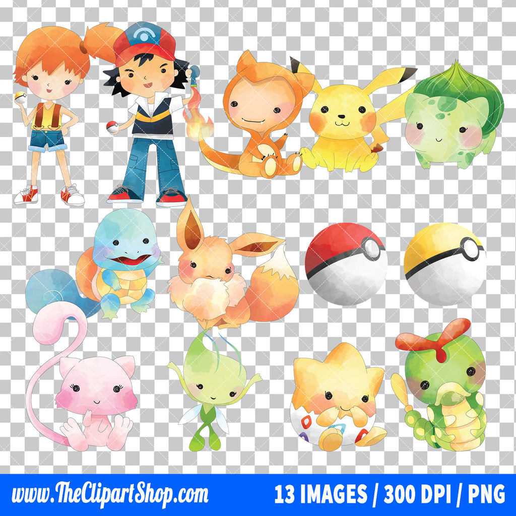 Pokemon Clipart PNG Bundle #4