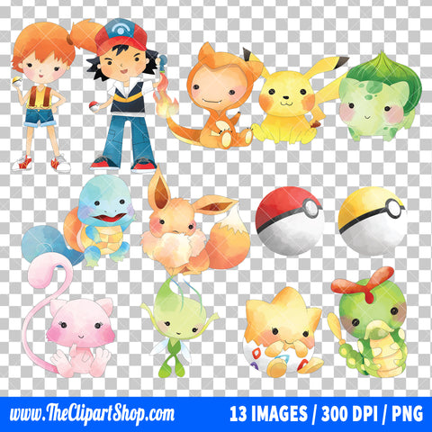 Pokemon Clipart PNG Bundle #4