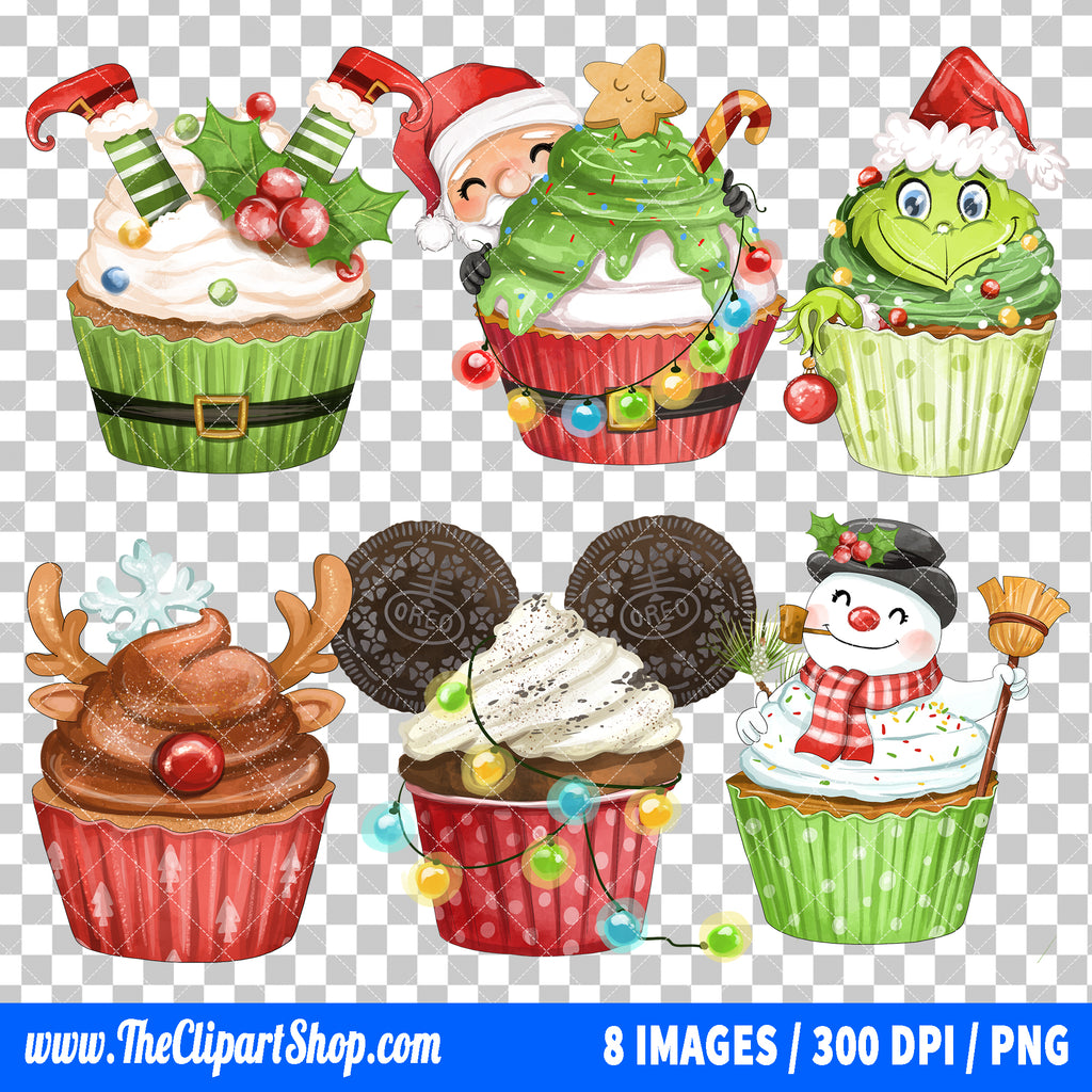 Popular Characters Christmas Clipart PNG Bundle #4