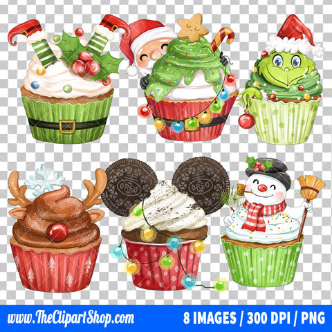 Popular Characters Christmas Clipart PNG Bundle #4