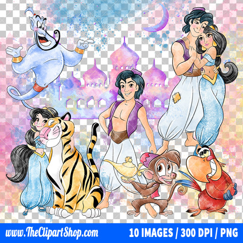 Premium Aladdin Clipart PNG Bundle