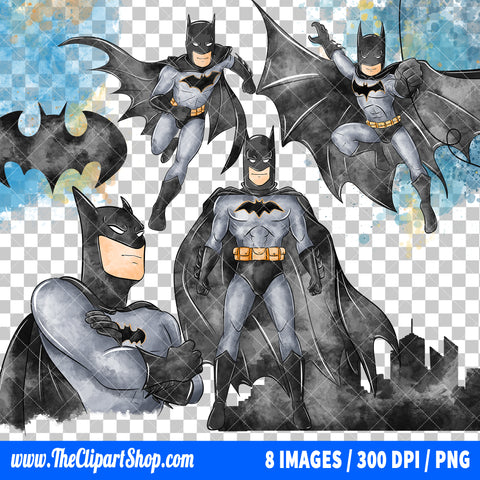 Premium Batman Clipart PNG Bundle