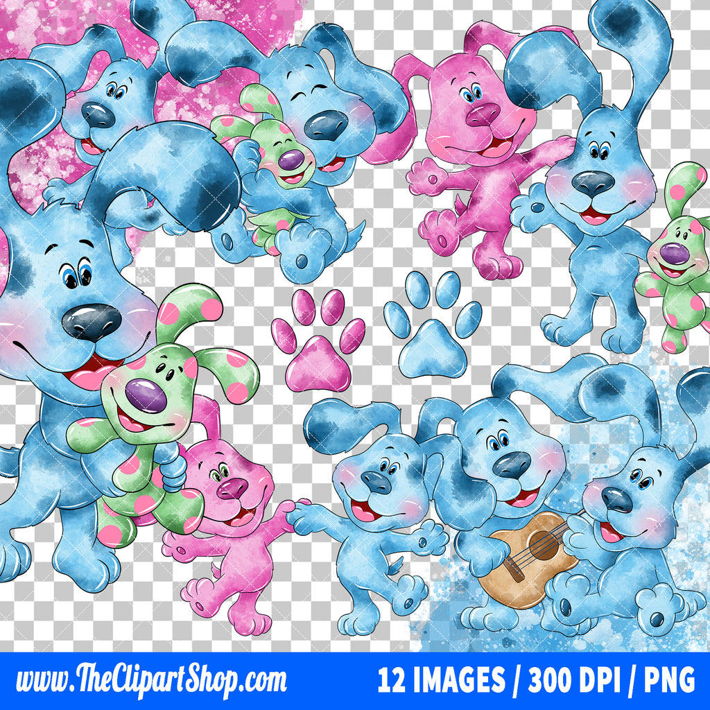 Premium Blues Clues Clipart PNG Bundle