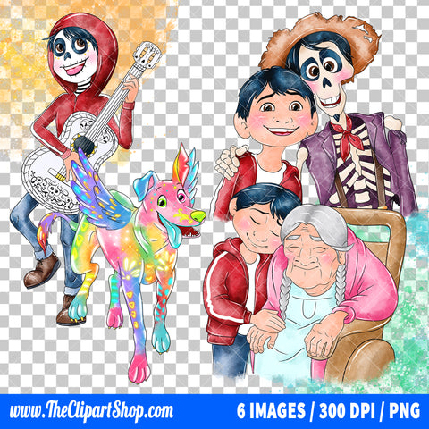 Premium Coco Clipart PNG Bundle