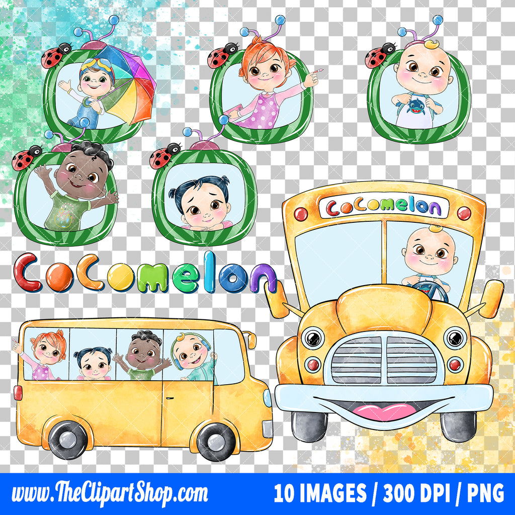 Premium Cocomelon Clipart PNG Bundle