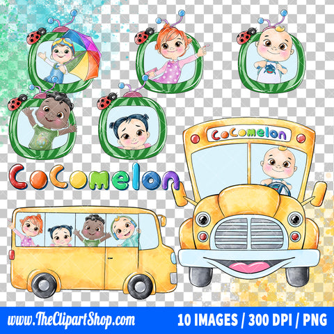 Premium Cocomelon Clipart PNG Bundle