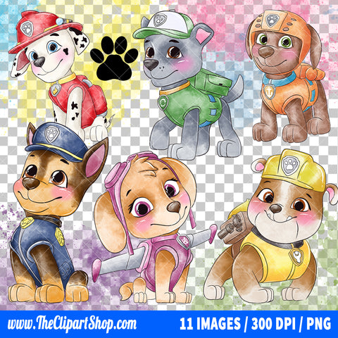 Premium Paw Patrol Clipart PNG Bundle