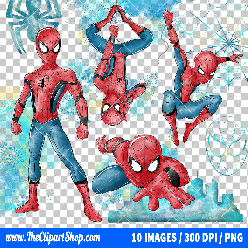 Premium Spider-Man Clipart PNG Bundle