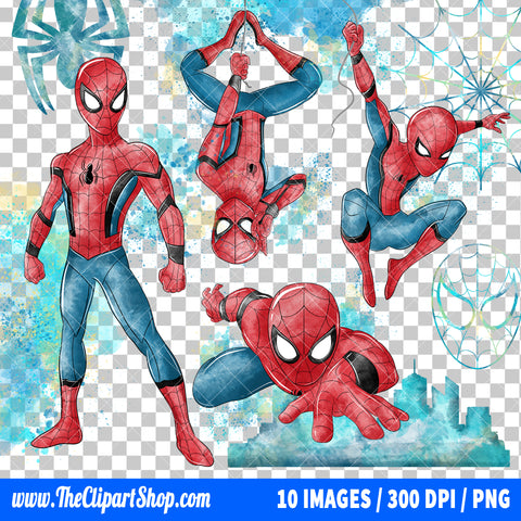 Premium Spider-Man Clipart PNG Bundle