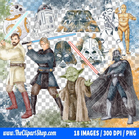 Premium Star Wars Clipart PNG Bundle