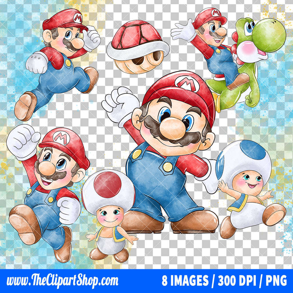 Premium Super Mario Clipart PNG Bundle