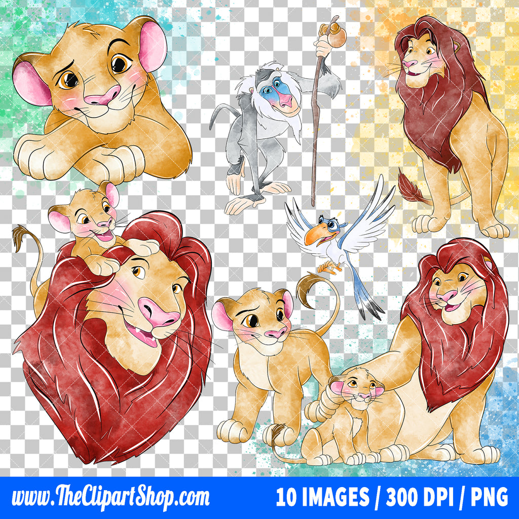 Premium The Lion King Clipart PNG Bundle
