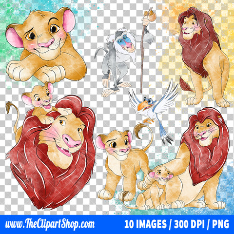 Premium The Lion King Clipart PNG Bundle