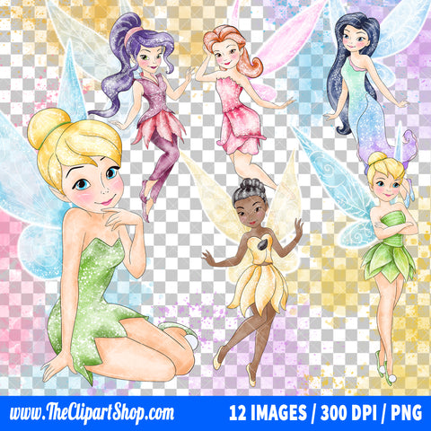Premium Tinker Bell Clipart PNG Bundle