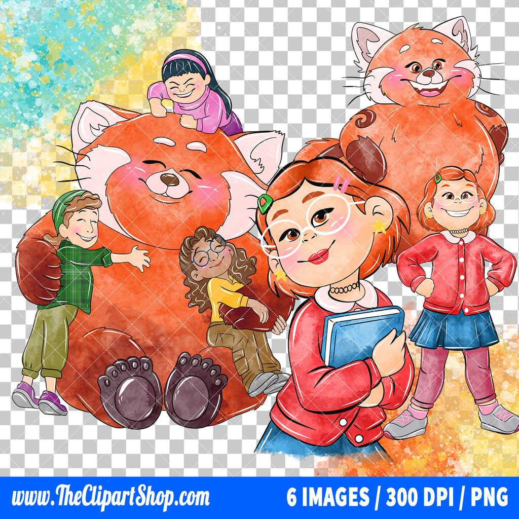 Premium Turning Red Clipart PNG Bundle