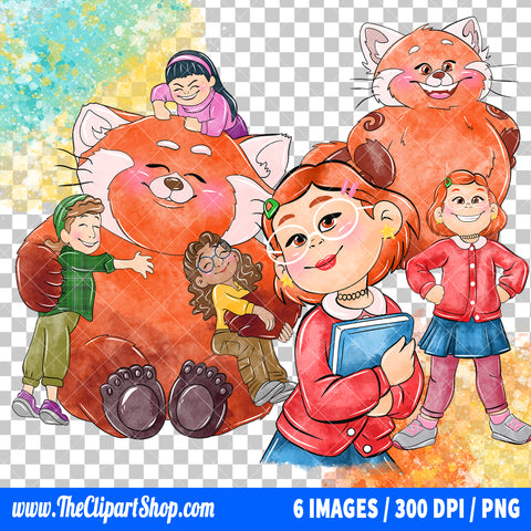 Premium Turning Red Clipart PNG Bundle