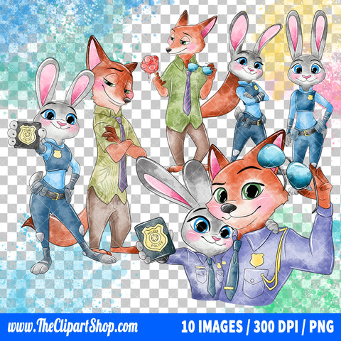 Premium Zootopia Clipart PNG Bundle