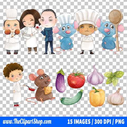Ratatouille Clipart PNG Bundle