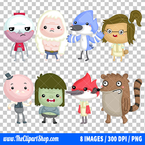 Regular Show Clipart PNG Bundle