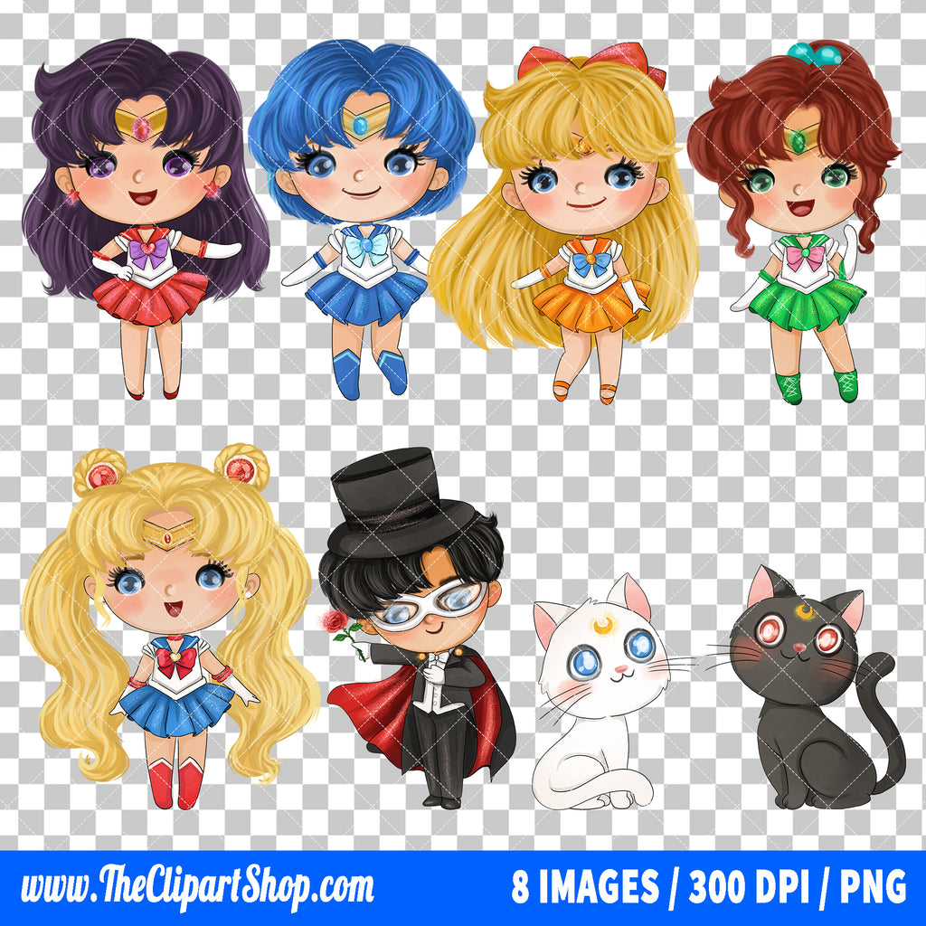 Sailor Moon Clipart PNG Bundle #2