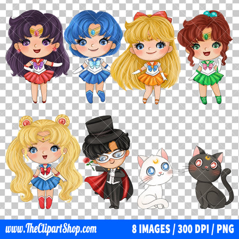 Sailor Moon Clipart PNG Bundle #2