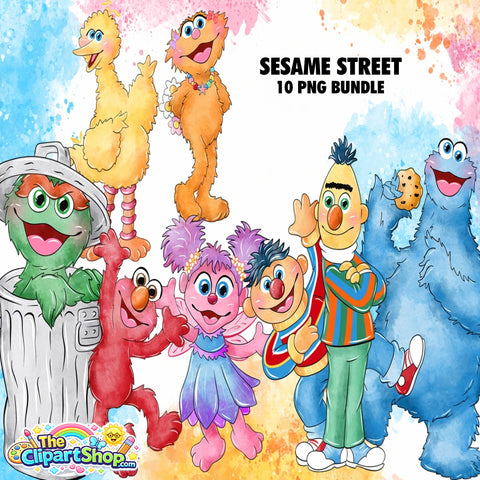 Sesame Street Clipart PNG Bundle #2
