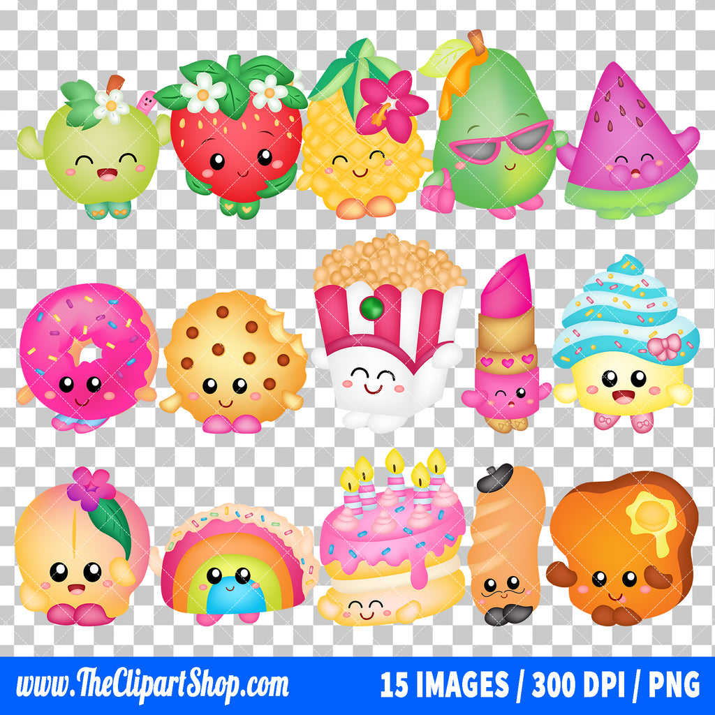 Shopkins Clipart PNG Bundle
