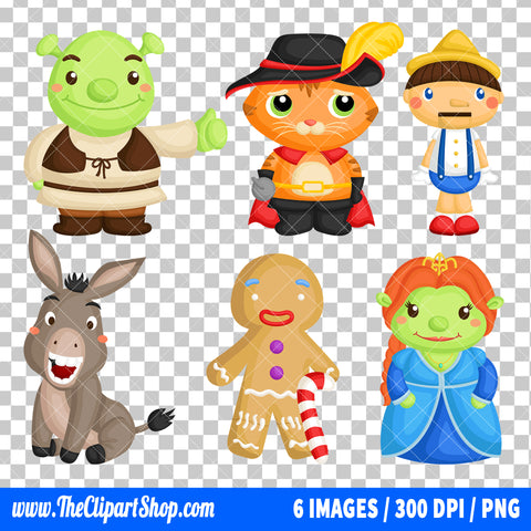 Shrek Clipart PNG Bundle