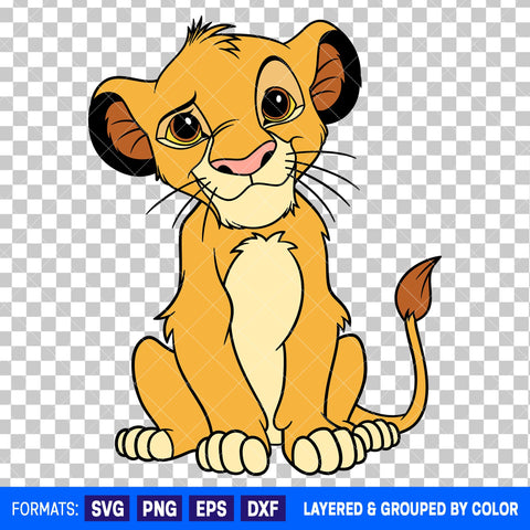 Simba Lion King SVG Cut File for Cricut and Silhouette #3