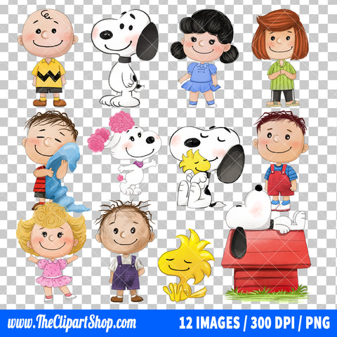 Snoopy Clipart PNG Bundle