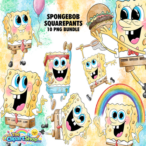 Spongebob Squarepants Clipart PNG Bundle