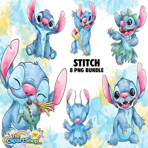 Stitch Clipart PNG Bundle