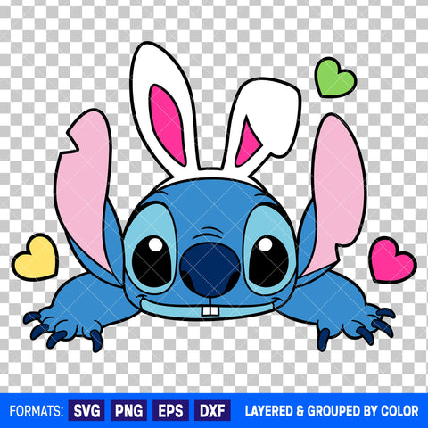 Stitch Easter SVG Cut File for Cricut and Silhouette #4