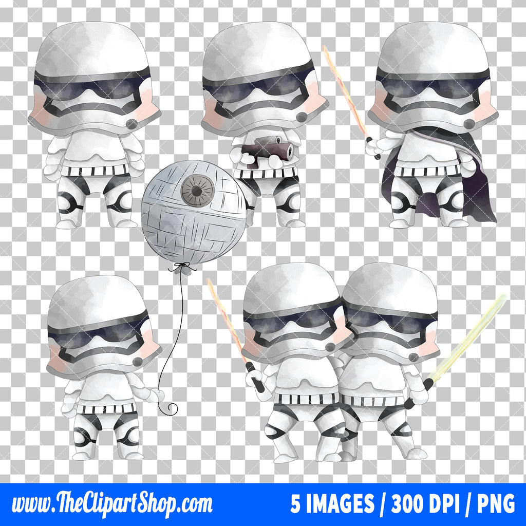 Stormtrooper Star Wars Clipart PNG Bundle
