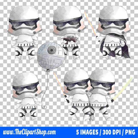 Stormtrooper Star Wars Clipart PNG Bundle