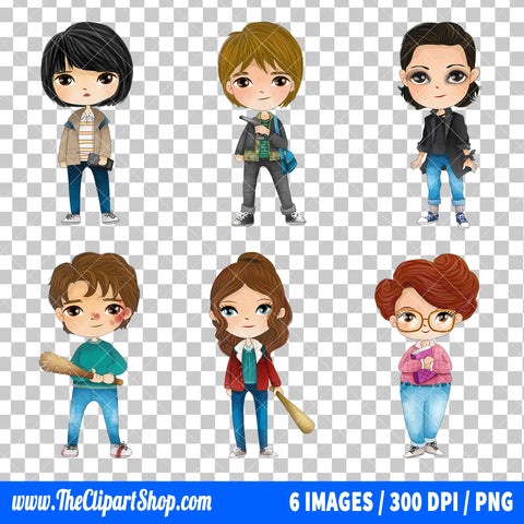 Stranger Things Clipart PNG Bundle #4