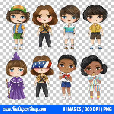 Stranger Things Clipart PNG Bundle #5