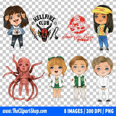 Stranger Things Clipart PNG Bundle #7