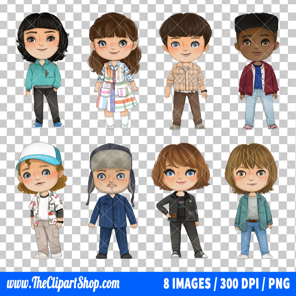 Stranger Things Clipart PNG Bundle #8