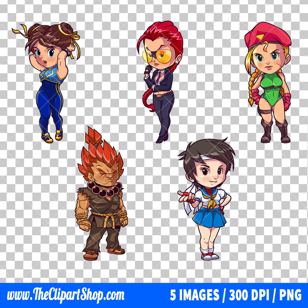 Street Fighter Clipart PNG Bundle #2