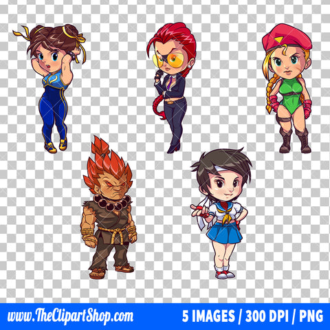 Street Fighter Clipart PNG Bundle #2