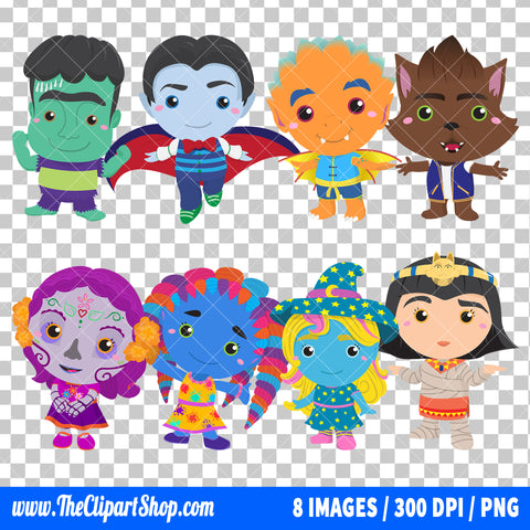 Super Monsters Clipart PNG Bundle