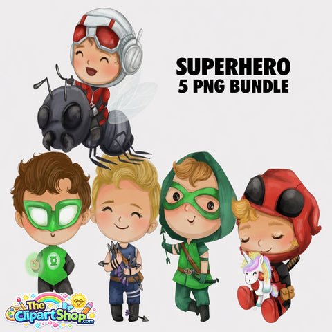 Superhero Clipart PNG Bundle #2