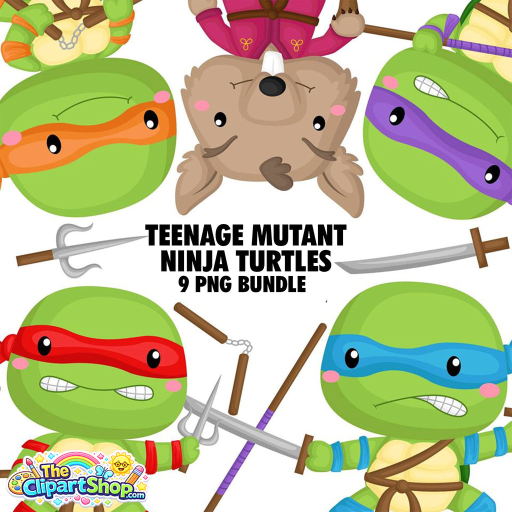 Teenage Mutant Ninja Turtles Clipart PNG Bundle
