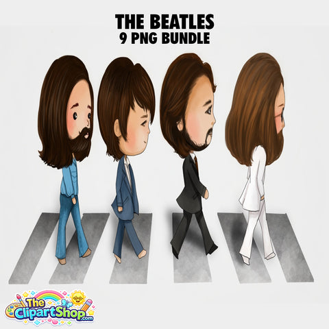 The Beatles Clipart PNG Bundle