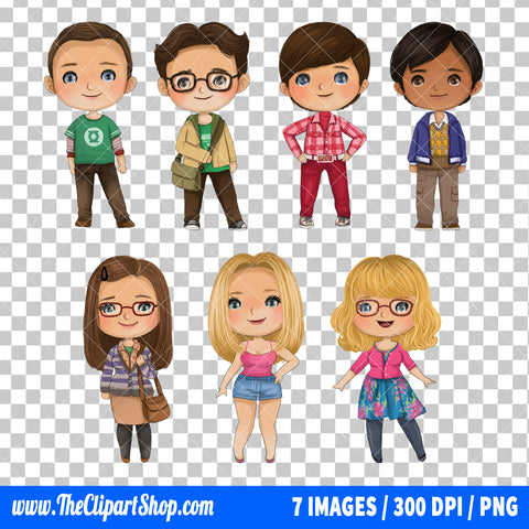 The Big Bang Theory Clipart PNG Bundle