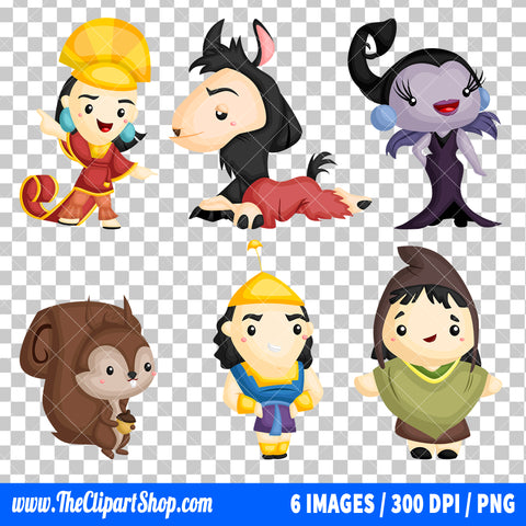 The Emperor's New Grove Clipart PNG Bundle