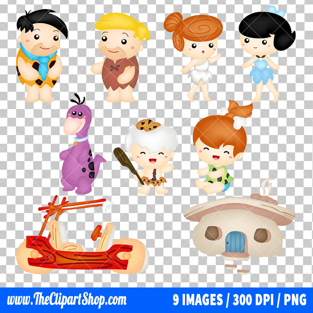 The Flintstones Clipart PNG Bundle
