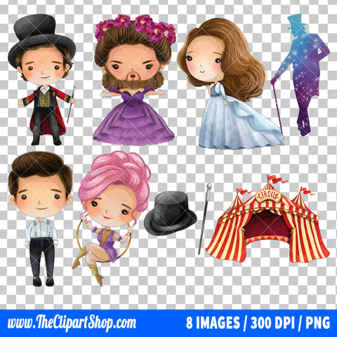 The Greatest Showman Clipart PNG Bundle